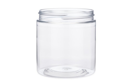 8 oz Clear PET Plastic Straight Sided Jars (Cap Not Included)