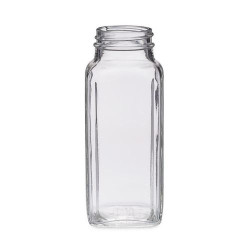 8 oz Clear Glass French Square Bottle *Value Pack*